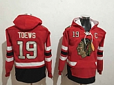 Chicago Blackahwks #19 Jonathan Toews Red All Stitched Hooded Sweatshirt,baseball caps,new era cap wholesale,wholesale hats